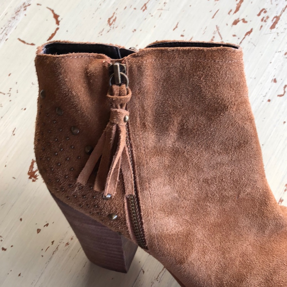 Guess Suede Flores Booties studded chunky heel - Picture 4 of 5